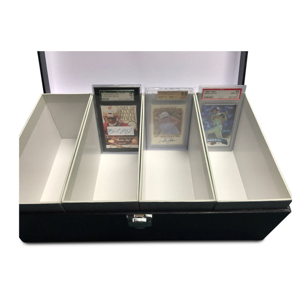 Graded Card Storage Box open with cards, for PSA, BGS and SGC